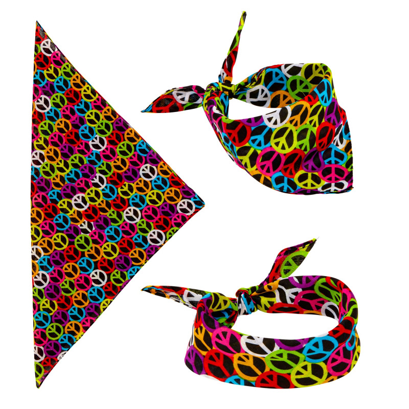 Šatka s hippie potlačou